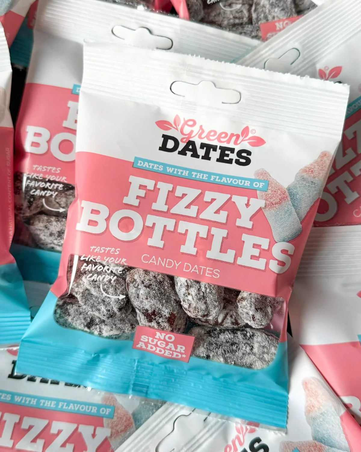 green dates fizzy bottles