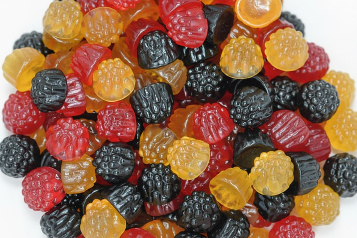 Close-up van Klassiek Trio Pakket - detail van de drie snoepsoorten